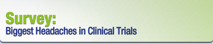 Survey: Biggest Headaches in Clinical Trials