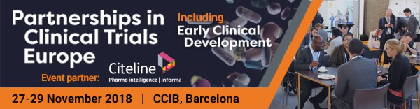 Partnerships in Clinical Trials Europe including Early Clinical Development | 27-29 November 2018 | CCIB, Barcelona | Event partner: Citeline