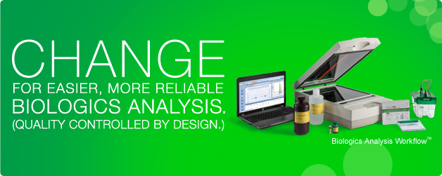CHANGE FOREASIER, MORE RELIABLE BIOLOGICS ANALYSIS. (QUALITY CONTROLLED BY DESIGN.)
