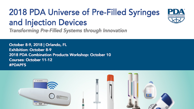 2018 Universe of Pre-Filled Syringes and Injection Devices | October 8-9, 2018 | Orlando, FL