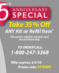 35% OFF ANY Kit or Refill Item!