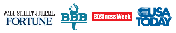 As Seen on BBB, USA Today, WSJ Fortune, Businessweek
