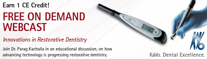 Innovations in Restorative Dentistry – Free live webcast September 7, 2011 at 7pm EST – Earn 1 CE Credit!