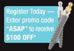 Register Today -- Enter Promo Code