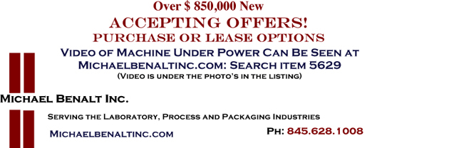 Over $ 850,000 New Accepting Offers! Purchase or LEase Options Video of Machine Under Power Can Be Seen at Michaelbenaltinc.com: Search item 5629 ￼￼(Video is under the photo’s in the listing)