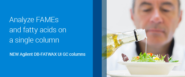 Analyze FAMEs and fatty acids on a single column