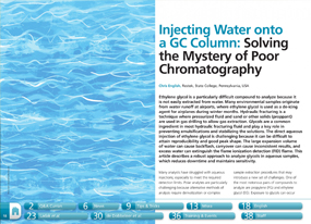 
Analyzing glycols in aqueous samples