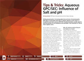 The influence of salt and pH in aqueous GPC/SEC