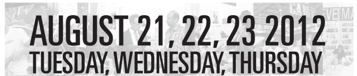 AUGUST 21, 22, 23 2012  TUESDAY, WEDNESDAY, THURSDAY
