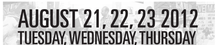 AUGUST 21, 22, 23 2012  TUESDAY, WEDNESDAY, THURSDAY
