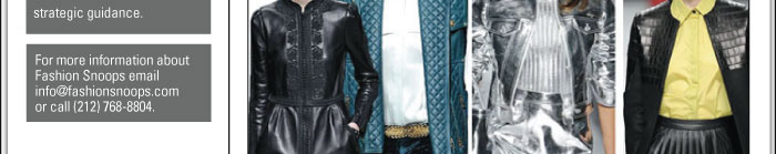   LEATHER  Leather grows in popularity on outerwear, while other separates also take on  the favored material.