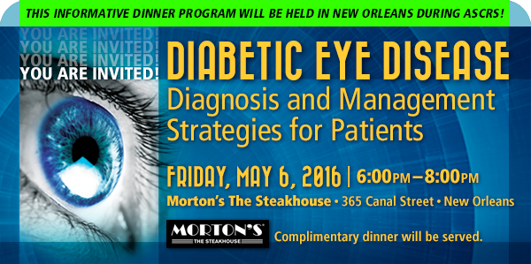 Join us for an informative dinner program held during ARVO on Friday, May 6th from 6:00pm - 8:00pm!