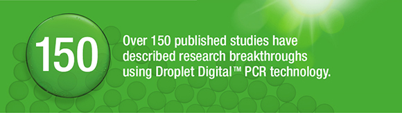 Over 150 published studies have described research breakthroughs using Droplet Digital™ PCR technology
