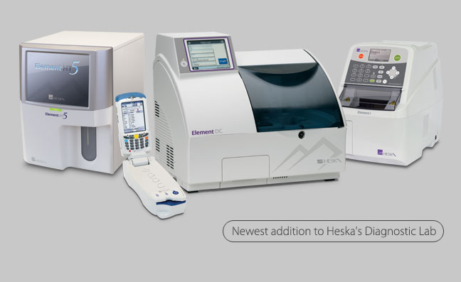 <br /><br /><br /><br />The newest addition to Heska's Diagnostic Lab:<br />Element HT5<br />Element DC<br />Element i<br />Element COAG