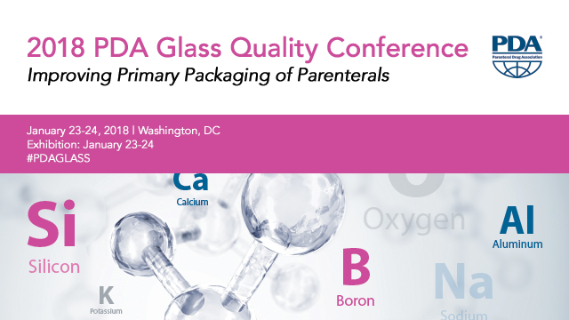2018 PDA Glass Quality Conference | January 23-24, 2018 | Washington, DC