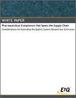 Download White Paper: Pharmaceutical Compliance that Spans the Supply Chain