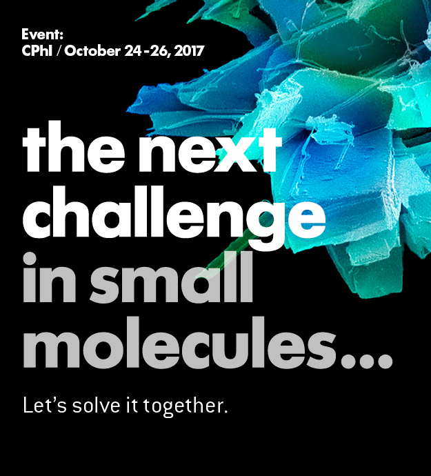 Event: CPhl / October 24-26, 2017 the next challenge in small molecules... Let's solve it together.